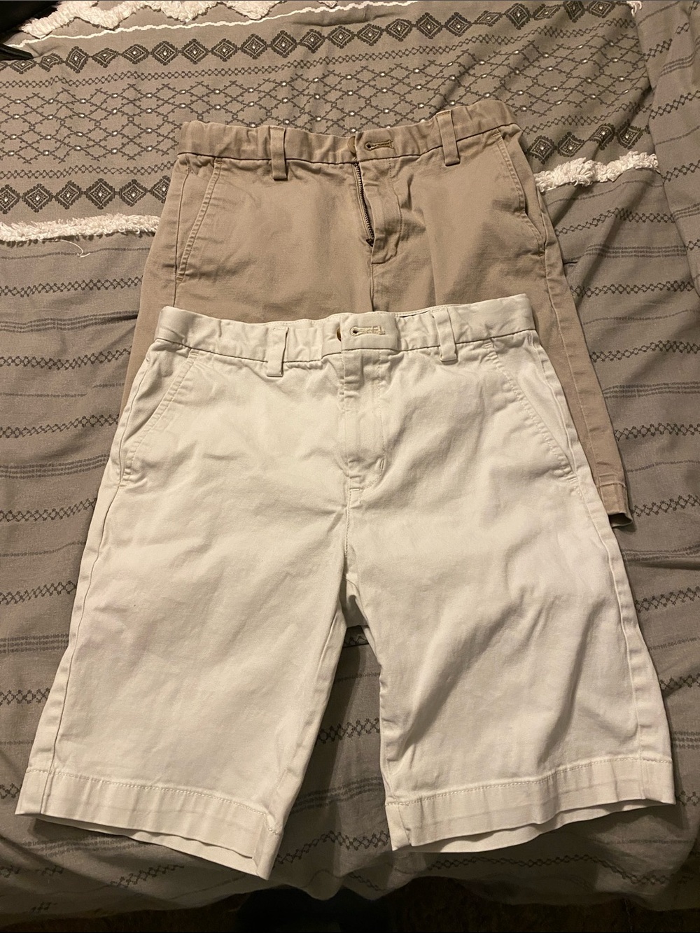 Vineyard Vines Boys Beige and Cream Chino Shorts (2-Pack)